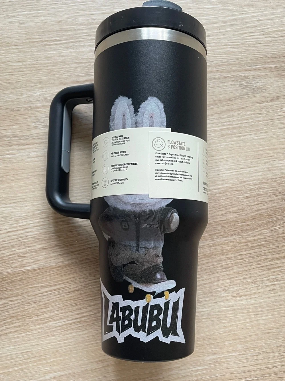 Stanley Quencher H2.0 Tumbler - Black and Beige